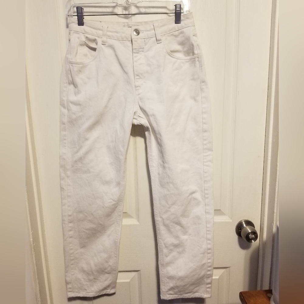Closed Made in Italy White Skinny Pusher Jeans Women's Size 26 Color White